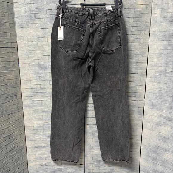 Good American Womens 12/31 Jeans 90's Black‎ Light Wash High-Rise Straight Leg - Picture 3 of 7